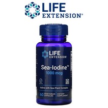 라이프 익스텐션 씨 아이오딘 1000mcg 60베지캡슐 요오드