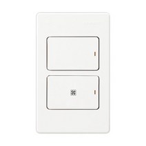 진흥 V시리즈 2구 지연 환풍기 스위치 매입 캡형 브이시리즈, 블랙