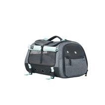 Travel Cat 캐리어 백 - 휴대용 컴포트 소프트 사이드 트랜스퍼터 고양이 캐리어 최대 13.6kg(30파운드) 새끼 고양이용 항공사 승인 백팩 어깨끈 포함(헤더 그레이