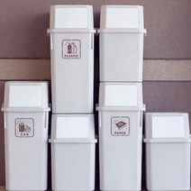 모리 폐건전지수거함 폐형광등 수거함 분리 박스 재활용 틈새 아파트 수거대 원룸 4개, 모리휴지통(60L화이트4p)