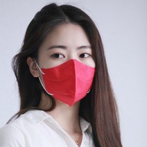 한솔메디텍 새부리형 컬러마스크 국산원단 12종 대형 색상별 30매+덤 20매, 레드, 30매 1박스+덤 20