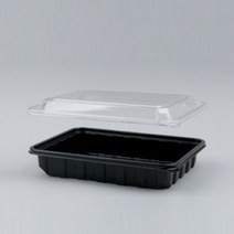 DL-234-1 블랙 (돔형 뚜껑+용기) PET재질/320개, 1, 1