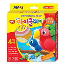 7000 아모스 탱탱 아이클레이 학습교재용 18g 4색 (금강앵무), 단품