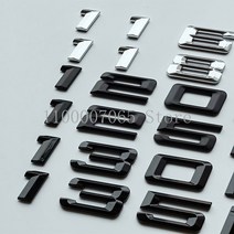 오래 된 글꼴 번호 편지 116i 118i 120i 125i 128i 130i 135i 140i BMW 1 시리즈 자동차 트렁크 네임 플레이트 로고 스티커 상위 ABS 엠 블 럼, [03] matte black, [07] 140i