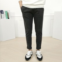 로니제이 남자 빅사이즈 양기모 데일리 워싱 면 스판 밴딩 슬랙스