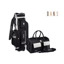 닥스골프 남성 경량 골프백 DKCB-027M 캐디백, 캐디백+보스턴백 세트, 화이트 블랙