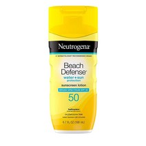뉴트로지나 Neutrogena 비치 디펜스 방수 자외선 차단제 198mL 광범위 스펙트럼 SPF 30 레벨 오일 프리 PABA 옥시벤존 차단 로션 UVAUVB 50