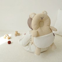 [젤리맘] 오가닉 아기머리보호대 머리쿵방지쿠션, 아기머리보호대 토끼(크림)