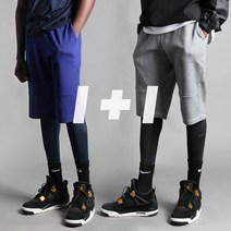 조이할리포맨 1+1 남자 운동복 반바지 테크런 트레이닝 7부 농구복 면 5부 스포츠 팬츠 츄리닝 헬스 피트니스하의