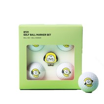 BT21 무광 골프공 4p + 볼마커 세트, 치미, 1세트
