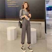 여성 봄 가을 정장카라 7부소매 정장 점프수트 LY83
