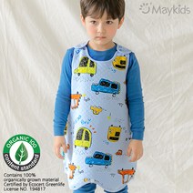 메이키즈 쥬라기붕붕 오가닉 수면조끼