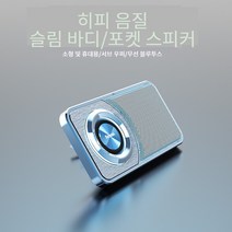 슬림 블루투스 스피커 휴대용 플러그인, 블랙