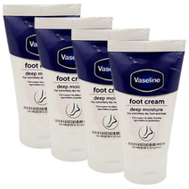 바세린 풋크림 4개 갈라진 뒤꿈치케어 발 피부보습, 바세린 풋크림55g x4