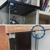 피규어장식장 유리장식장 문고정 아대 DIY자재 5개, 크롬