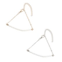 30대 여성 하객룩 페미닌룩 진주팔찌 줄팔찌 브레이슬릿 선물 여자 링팔찌 두줄팔찌 우정 커플아이템 커플