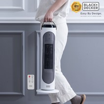 이마켓 블랙앤데커 세라믹 스탠드 PTC 전기 온풍기 팬 히터 BXSH2202-A 리모컨 타워 가정용 사무실 캠핑 미니 터치식 24시간 타이머 3단 히팅 조절 좌우회전 난방기, 블랙앤데커 PTC  히터