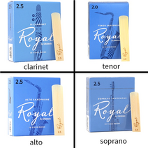 u.s.a original daddario rico royal blue box bb 클라리넷 리드 bb 소프라노 테너 eb 알토 색소폰 리드, 테너 10 리드 2.5