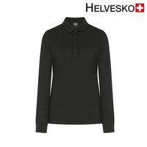 헬베스코 FWTS_272 블랙 여성 긴팔카라티셔츠 골프티