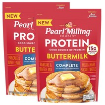 Pearl Milling Company 펄밀링컴퍼니 언트제미마 프로틴 버터 밀크 팬케이크 와플 믹스 567g 2팩