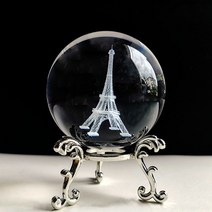 풍수 크리스탈 공 문진 스탠드 치유 명상 유리 구 홈 데코 장식품 연꽃 60mm 3d 조각, [01] 60mm with stand, [21] 11