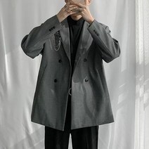 콘피아르 오버핏 브로치 더블 블레이져 TC0535N