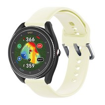 스페이스쉴드 보이스캐디 VOICE CADDIE T9 45mm 호환 20mm 스트랩 베이직 실리콘 밴드, 크림