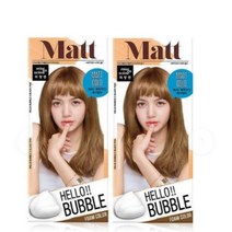 미쟝센 헬로버블 폼 컬러 염색약 8MG 매트골드 X 2개, 미쟝센 헬로버블 폼 컬러 6N 초