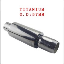 소리박 가변 가상 배기 자동차 오토바이 시스템 머플러 팁 범용 스테인레스 스틸 id 51 57 63mm 내보내기 76mm 스타일링 머플러 테일 파이프, 티타늄 57mm