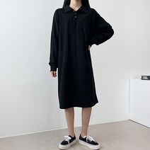 여성 데일리 카라 원피스 심플 캐주얼 반팔 오버핏 빅사이즈 포켓 옷 코디