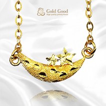 골드굿 24k 여자 순금 목걸이 초승달 별 1돈 3.75g
