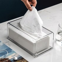 오너클랜 스토리빙 투명 아크릴 휴지케이스 각티슈케이스, 단일