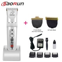 Baorun P9 클리퍼 개 전문 LCD 화면 애완 동물 고양이 클리퍼 전기 미용 트리머 충전식 이발 기계 동물, 협력사, 흰색 추가 블레이드