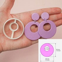 도예체험 취미 새로운 부드러운 도자기 귀걸이 절단 다이 기하학 3D 인쇄 중공 PLA 금형 DIY Ins 프랑스, 02 1-B