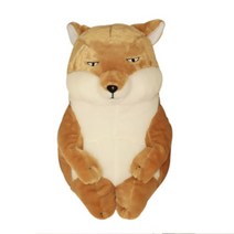 티벳여우 인형 여우 귀여운 쿠션 대형 모찌 안고자는 인형 필로우 집들이 선물, 브라운 여우 + 스몰35센티