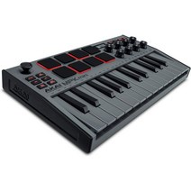 아카이 AKAI 프로페셔널 MPK 미니 MK3 MIDI 키보드 컨트롤러 그레이, Grey