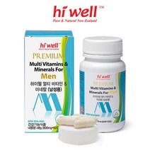[하이웰] 멀티비타민 미네랄 남성용 60캡슐 1통 (2개월분), 단품, 단품