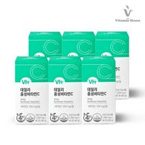 비타민하우스 데일리 중성비타민C 6병+쇼핑백(12개월분), 단품, 단품