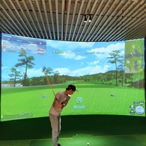 골반회전연습도구 실내 스크린골프 골프체중이동 실내 골프연습장 시뮬레이터 임팩트 스크린 센서 300x200C, 02 300x230cm