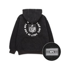 NFL F204MAN305 서클 하프집 플리스 후드 티셔츠 D그레이