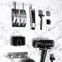 [이우아여사] 3M 강력접착 호텔식 스테인레스 욕실용품 정리용품, 33_밀대걸이 후크1구 (CRM0043)