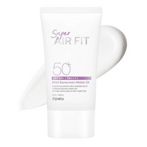 어퓨 슈퍼에어핏 마일드 선크림 노세범 이엑스 SPF50+ PA++++, 10개, 50ml