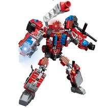 ENLIGHTEN 계몽 중국 레고 호환 6종 변신 합체 트랜스포머 시리즈 전차 로봇 소방차 포크레인 경찰 헬기 탱크 장난감 브릭 블럭 블록 자동차 선물 시티 레고호환블록, ENLIGHTEN 1416 화염워리어