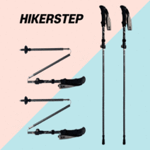 하이커스텝 노르딕워킹 등산스틱, 레드(2개 1세트)