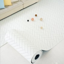 삼바텍 PVC 셀프시공 롤매트 15mm, 헤링본 화이트