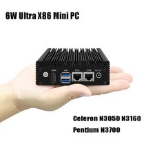 소형미니PC 미니 휴대용 산업용 한뼘 6W 울트라 X86 팬리스 PC 펜티엄 N3700 셀러론 N3160 N3050 쿼드코어 컴퓨터 포켓 GPIO 듀얼 LAN 2xUSB3.0, Pentium N3700, UK, [05] 4G RAM 32G SSD