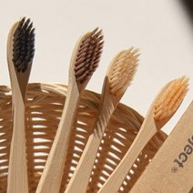 슬로우케어 친환경 천연 개별포장 대나무 칫솔, 10개입x3세트