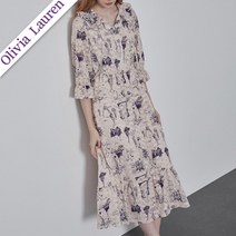 [올리비아로렌] 로맨틱프린트 셔링 원피스 VOCOAYM6326