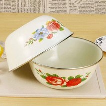 법랑볼 믹싱볼 주방 신선 유지 뚜껑 샐러드 리스 싱크 조절 그릇, 선택2