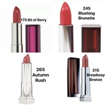 Maybelle York 메이블린 컬러 센세이셔널 립스틱 색상 더 많이 구매하여 절약하세요, 265 가을 러시